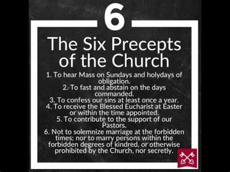VI, can. . 6 commandments of the catholic church